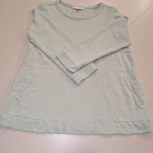 PureJill By J.Jill 100% Organic Cotton Mint Green Women's Tunic Top